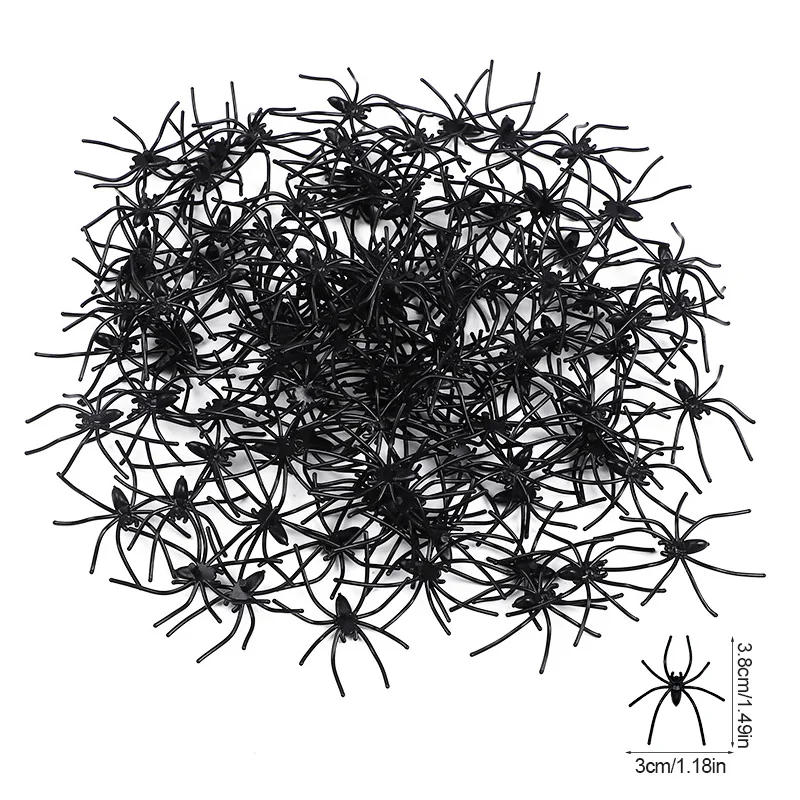 50-100pcs Halloween Luminous Spiders – Haunted House Decoration Props – Image 6