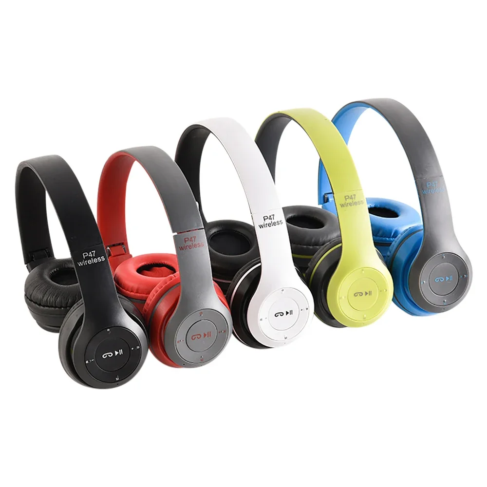 P47 Wireless Bluetooth Headset – Foldable Over-Ear Headphones with Mic – Image 6