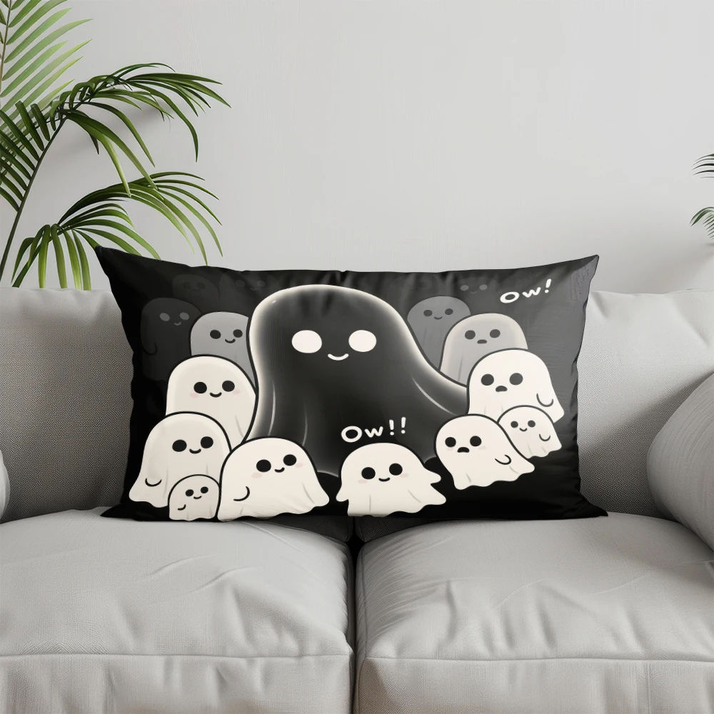 Halloween Ghosts Pillowcase – Home Decor Cushion Cover for Sofa, Bedroom & Car – Image 8