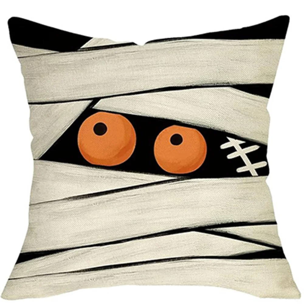 Halloween Pillowcase Ghosts & Mummy – Spooky Sofa Cushion Cover – Image 9
