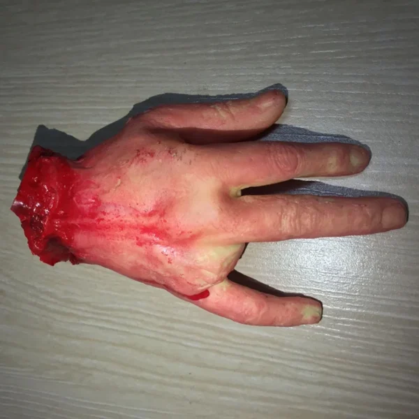 Halloween Latex Horror Props – Bloody Hand, Foot, Brain, Heart & Finger – Image 4