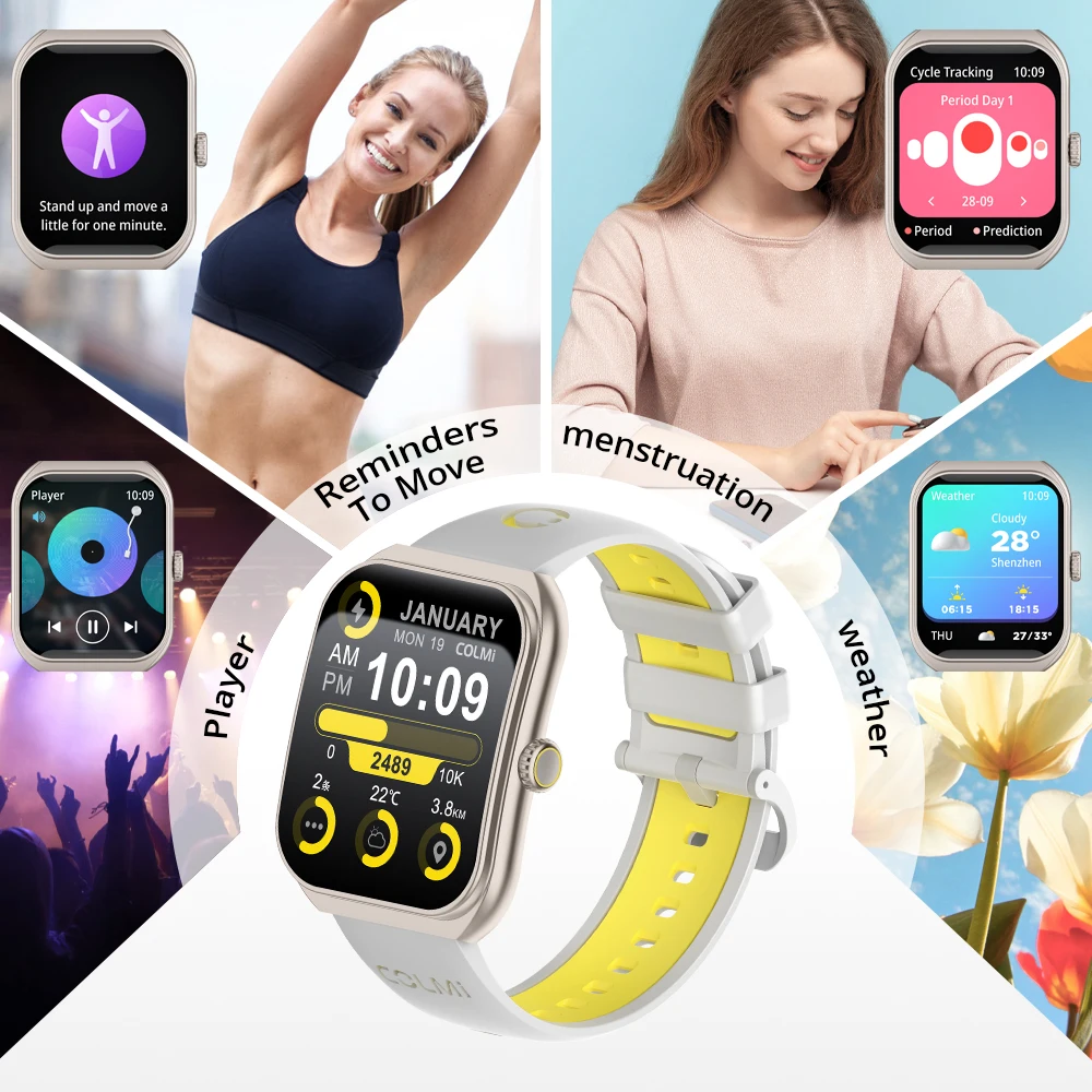 COLMI P86 Smartwatch – 1.93” Curved AMOLED Display, Bluetooth Calls, Health & Fitness Manager, IP68 Waterproof – Image 5
