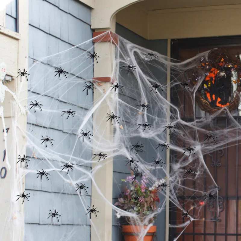 50-100pcs Halloween Luminous Spiders – Haunted House Decoration Props – Image 4