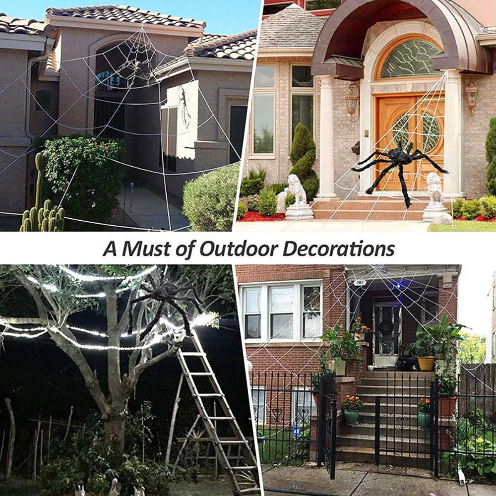 Halloween 5m Spider Web – Haunted House & Yard Decoration – Image 3