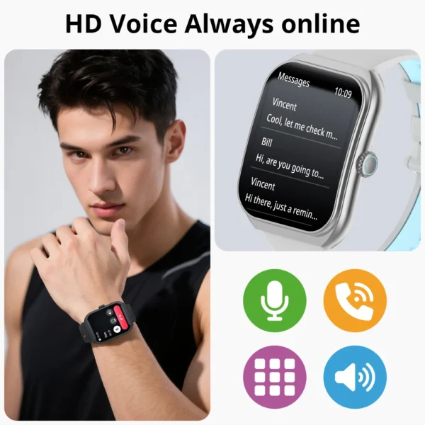 COLMI P86 Smartwatch – 1.93” Curved AMOLED Display, Bluetooth Calls, Health & Fitness Manager, IP68 Waterproof – Image 3