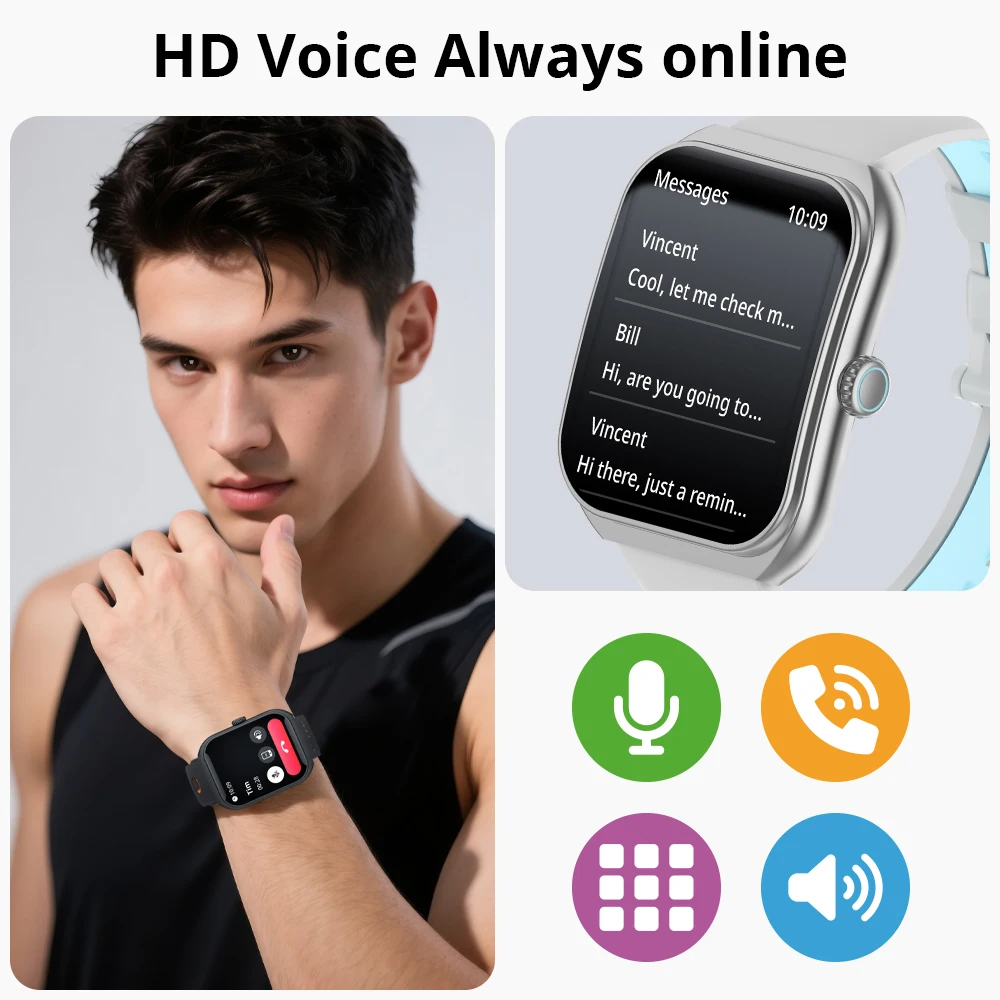 COLMI P86 Smartwatch – 1.93” Curved AMOLED Display, Bluetooth Calls, Health & Fitness Manager, IP68 Waterproof – Image 3