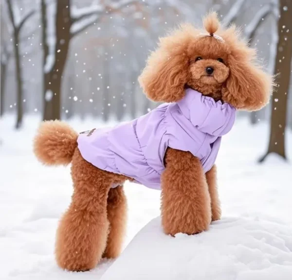 Warm Dog and Cat Winter Vest – Soft Turtleneck Jacket for Small and Medium Pets – Image 2