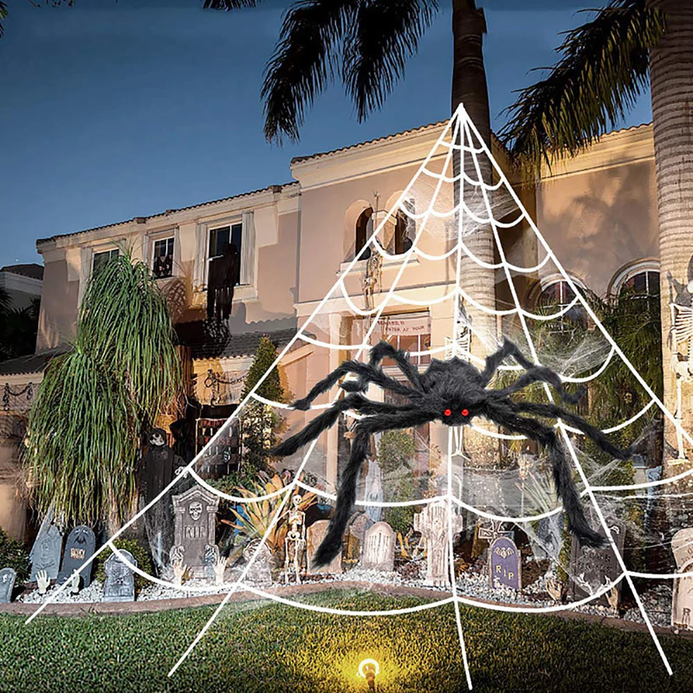 Halloween 5m Spider Web – Haunted House & Yard Decoration – Image 2